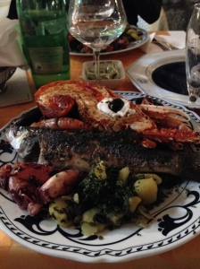 One of many mouth watering dinners we have treated ourself to.. this one featured a lobster... 
