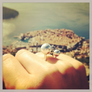 Dubrovnik from above ..and my Croatian ring 
